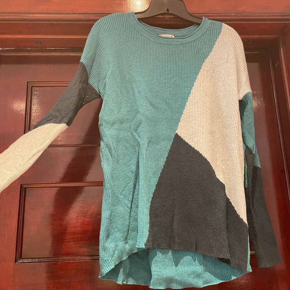 Smartwool Teal and Black Colorblock Sweatshirt